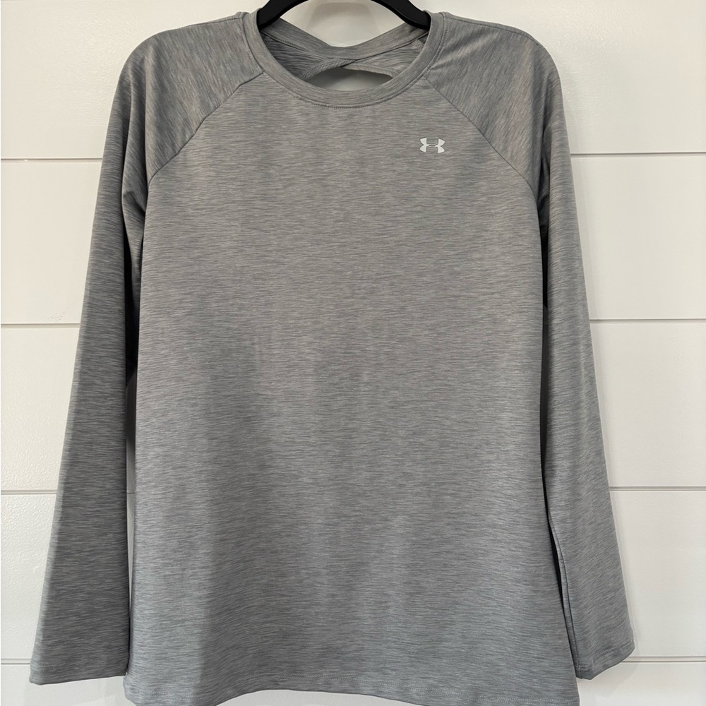 Under Armour Heat Gear Open Back Gray Performance Top